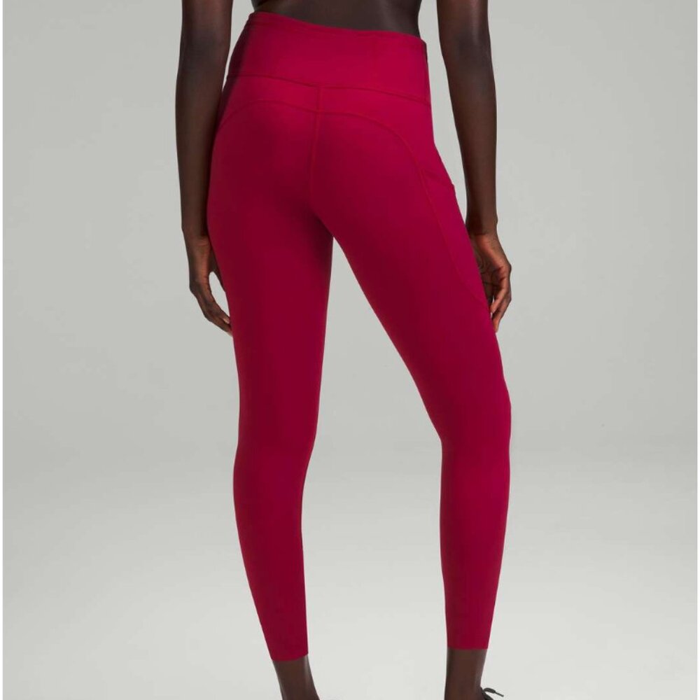 Lululemon Fast and Free High-Rise Tight 25" Pomegranate